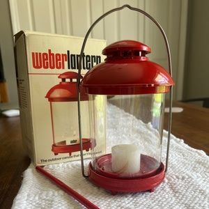 Weber vintage red candle lantern NEW